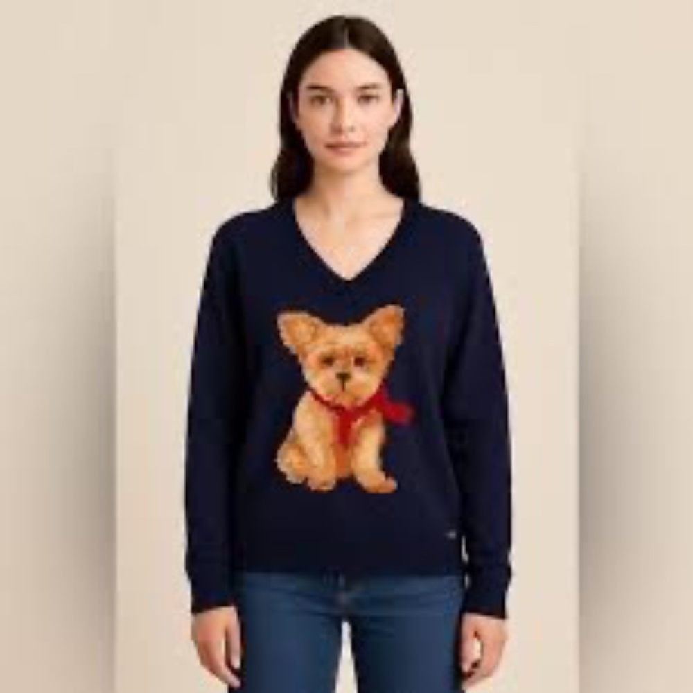 Yorkshire Terrier Dog Knit Sweater, Large, Jones New York